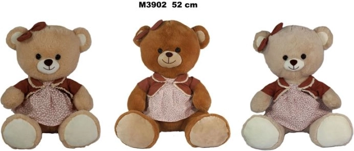 Plysbamse i kjole - 1 stk.