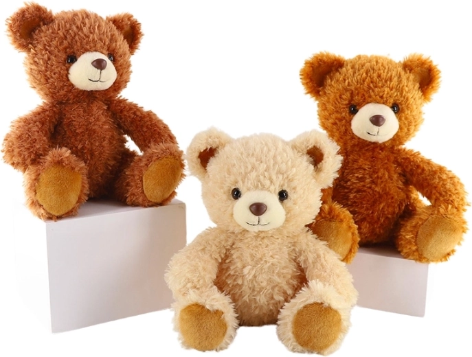 Plysset bamse lysebrun 25 cm