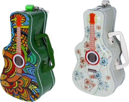 Sparebøsse formet som guitar