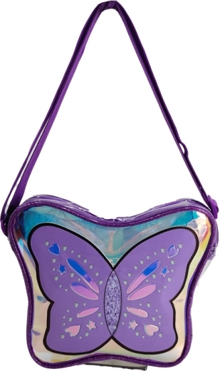 Børneskuldertaske med sommerfuglemotiv 24 cm