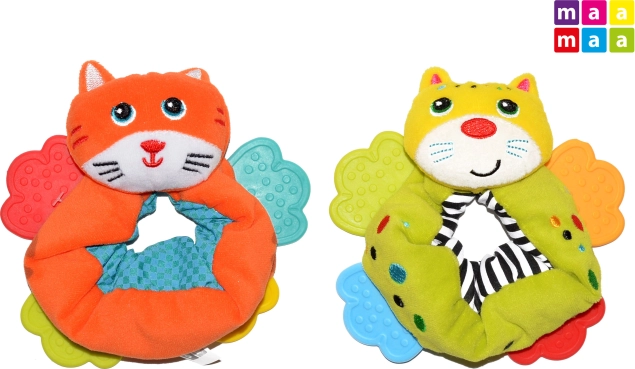 Tekstil rangle til håndled med bideringe MAAMAA, kat 12 cm