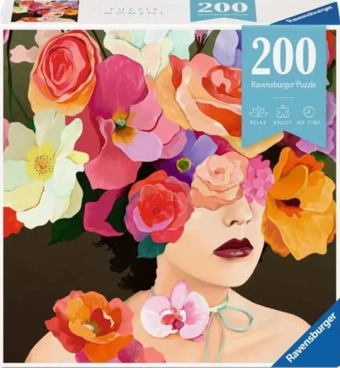 Ravensburger Puzzle Moment blomsterhoved af rose 200 brikker