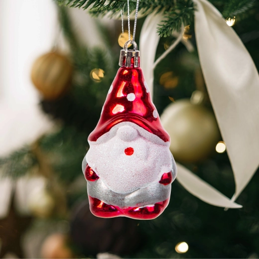 Glitrende juletræspynt med Sankt Nikolaus