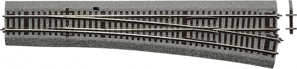 Roco Line Sporskifte WR10 enkelt højre med ballast - 42581