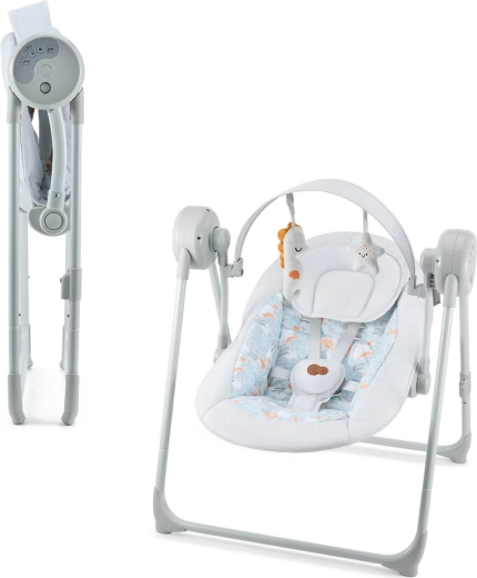 Kinderkraft gynge Swingee Grey – elektrisk babygynge