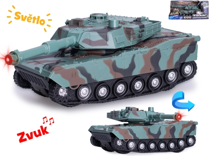 Tank 24 cm i skala 1:32 med lys- og lydeffekter
