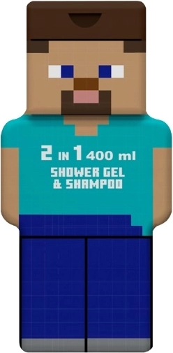 Minecraft 2i1 brusegel og shampoo Steve 400 ml - 1 stk.