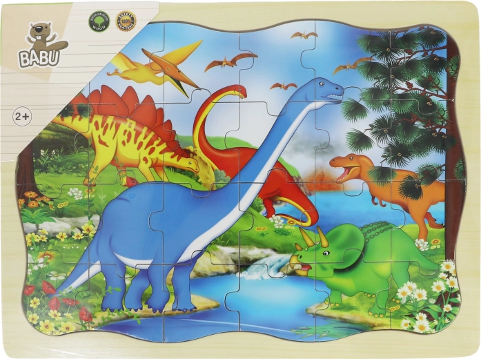Babu træpuslespil dinosaurer 24 brikker
