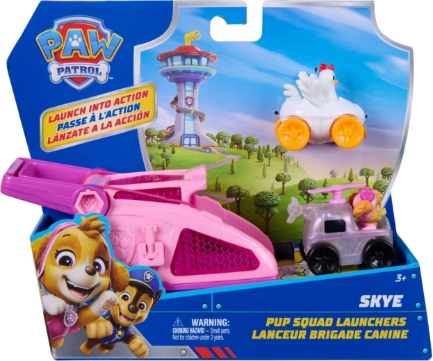 Paw Patrol affyringsenhed Skye – sæt med mini-biler