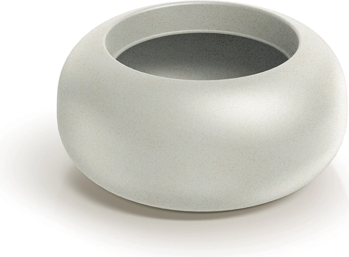 ULPHO BOWL blomsterskål 48 cm – sandfarvet, til udendørs og indendørs brug