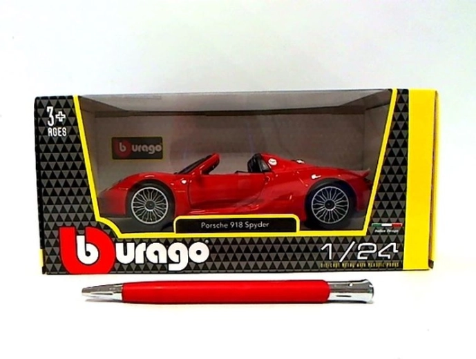 Bburago Porsche 918 Spyder rød 1:24 - 1 stk.