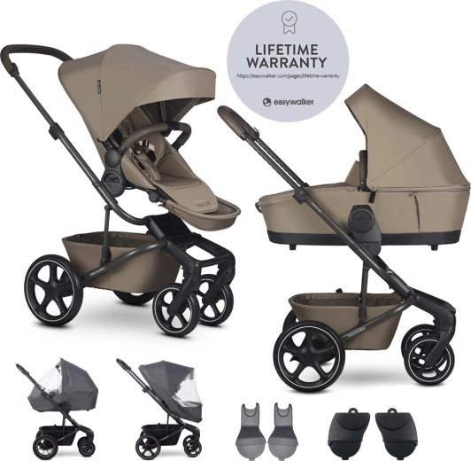 Easywalker sæt XL kombivogn Harvey NXT med tilbehør – Mocha Brown