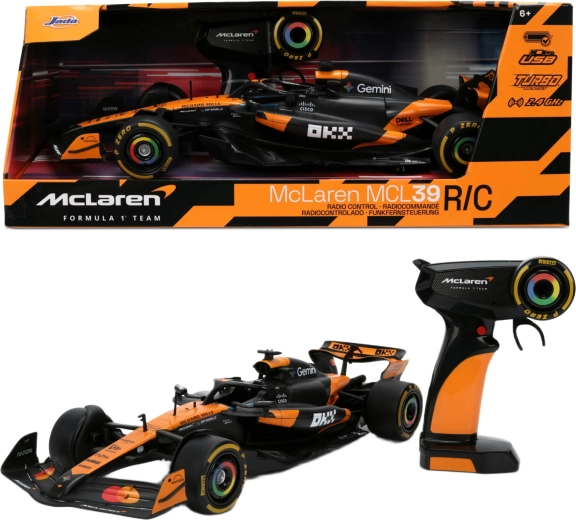 Fjernstyret McLaren MCL39 Formel 1-racerbil i skala 1:16