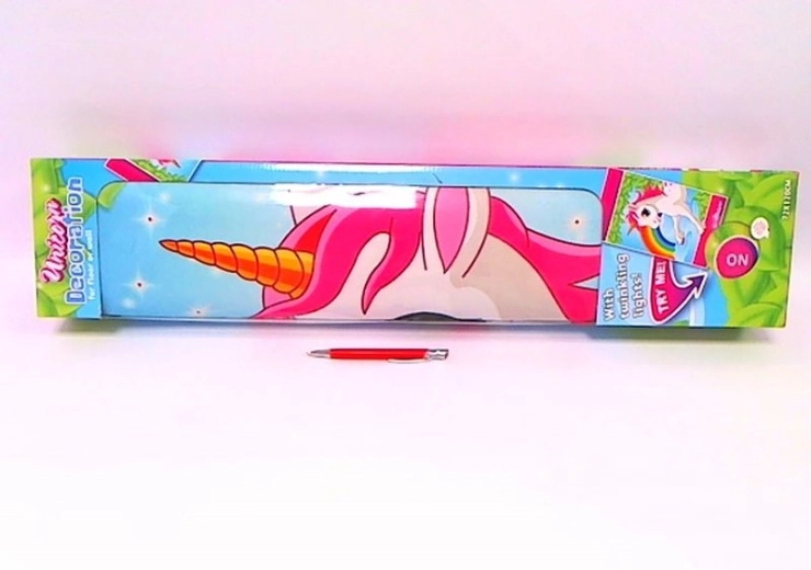 Børnemåtte med enhjørning og LED-lys 72 × 120 cm