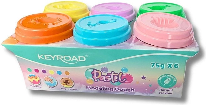 Modelervoks Keyroad, 6 pastelfarver, 450 g