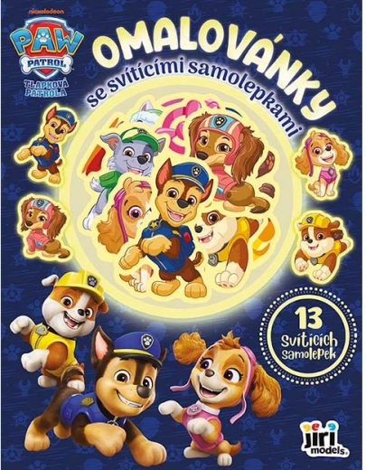 Malebog med selvlysende klistermærker – Paw Patrol