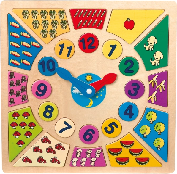 Indsætningspædagogisk puslespil – lær klokken small foot