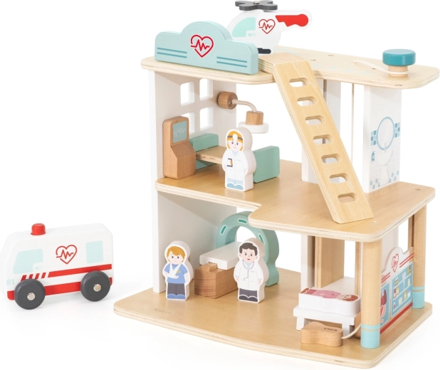 Viga Toys træhospital med tilbehør