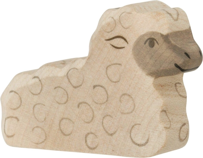 Holztiger liggende lam - 1 stk.