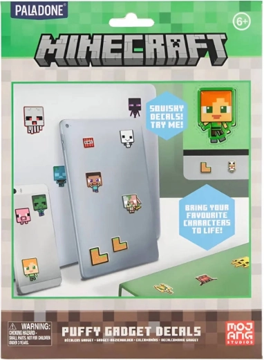 Minecraft puffy 3D vinylklistermærker - 60 stk.