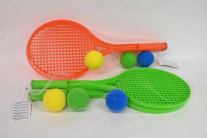 Plastketsjere til udendørsspil 55 cm + 3 skumbolde