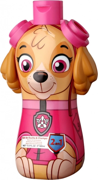 Paw Patrol Sky shower gel og shampoo 400 ml 3D flaske