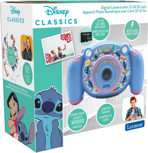 Lexibook HD-kamera og fotoapparat til børn Stitch med SD-kort