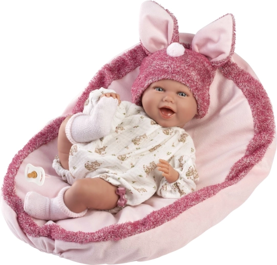 Llorens New Born realistisk babydukke med lyde, 42 cm