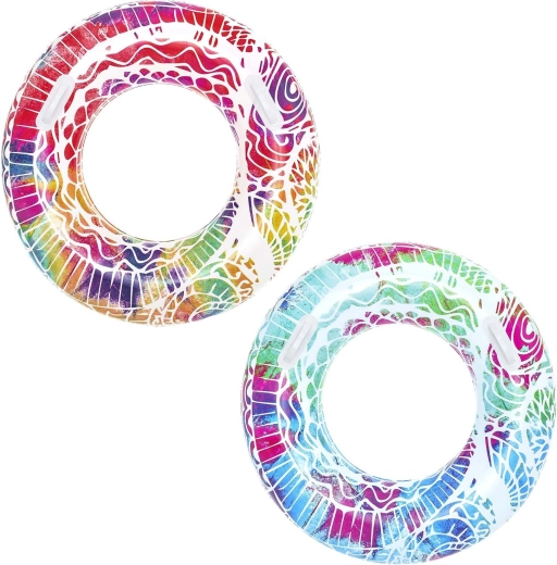 Oppustelig badering til børn 91 cm BESTWAY med håndtag – farvet mosaikmønster
