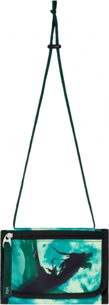 Turkis pung til halsen med dragemotiv