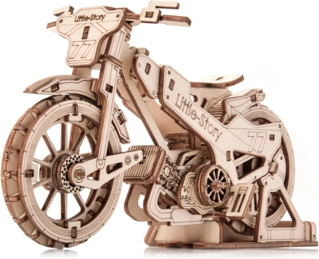 Little Story træ 3D-samlesæt motorcykel Speedway Bike