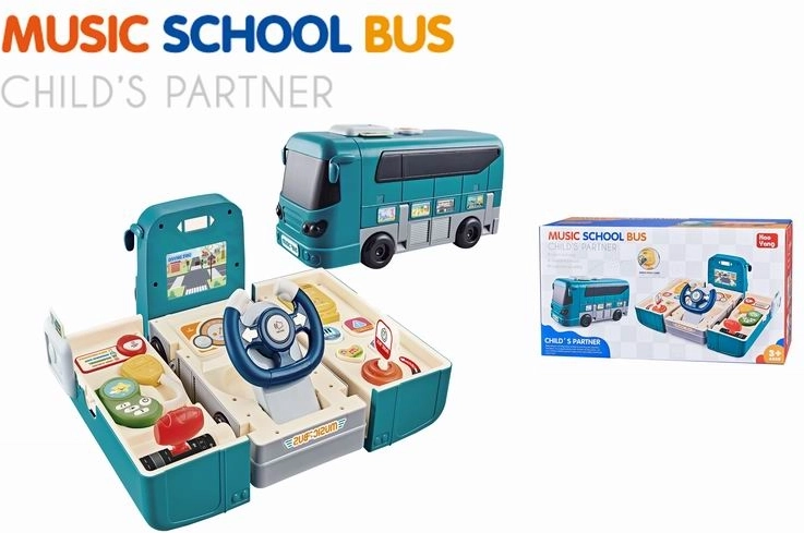 Interaktiv foldbar bus med rat til børn