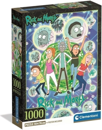 Clementoni puslespil Rick and Morty: multivers-collage 1000 brikker