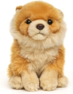 Plys-hund pomeranian, eco-friendly, 13 cm