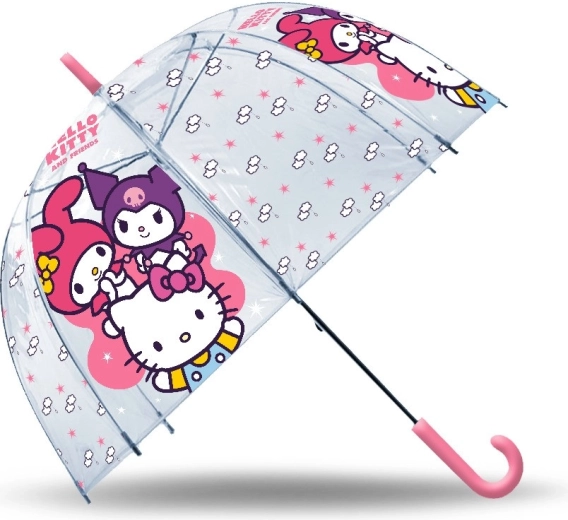 gennemsigtig manuel Hello Kitty-paraply