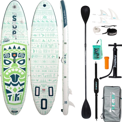 Funwater oppustelig paddleboard Tiki 320 cm grøn