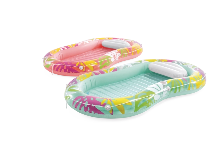 Oppustelig luftmadras med pude Tropical Oasis