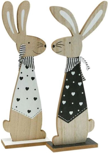 Trædekoration Hare Glamour 11 × 33 cm