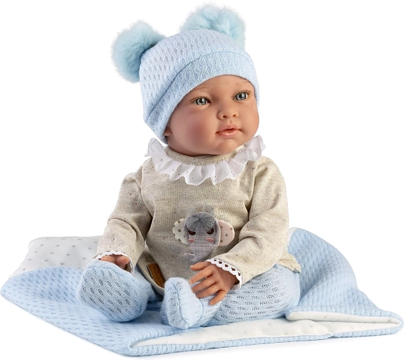 Guca Marc realistisk vægtet babydukke med lyde og blød stofkrop, 42 cm