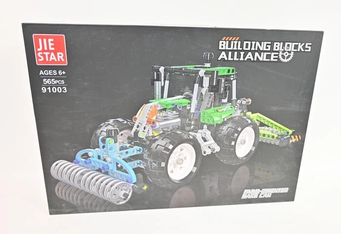 Byggesæt traktor med maskiner – 565 dele