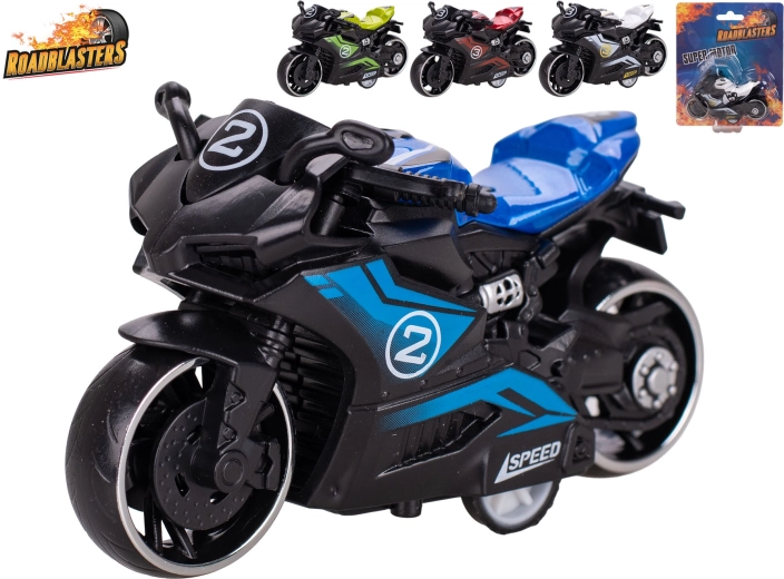 Roadblasters metalmotorcykel med tilbagetræk 9 cm
