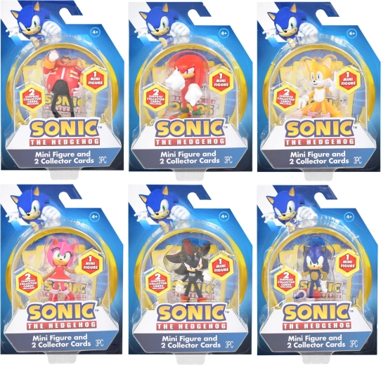 Sonic minifigur med 2 samlekort