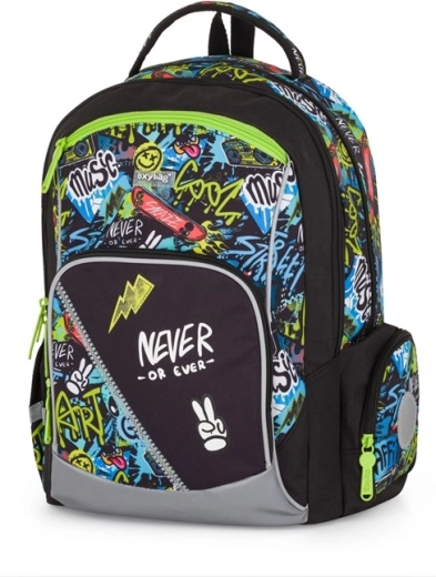 Skolerygsæk Oxybag OXY GO Funny Boy, graffiti, 22 l