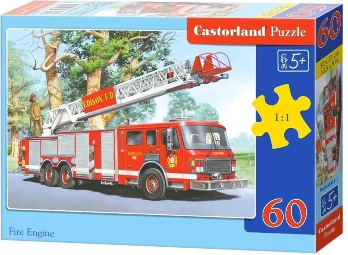Børnepuslespil Brandbil med 60 brikker
