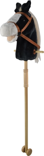 Sort kæphest med lyde, 95 cm