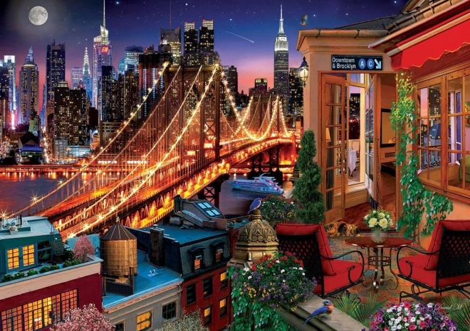 Puslespil ART PUZZLE Brooklyn fra terrassen 1500 brikker