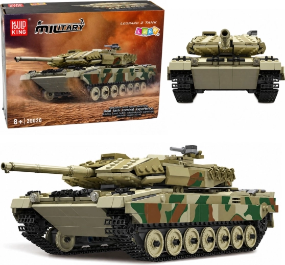 RC byggeklodssæt Leopard-tank med fjernstyring (1100 dele)