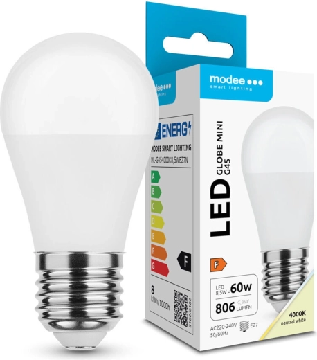 Modee LED pære Globe Mini G45 8,5 W E27 806 lm neutral hvid