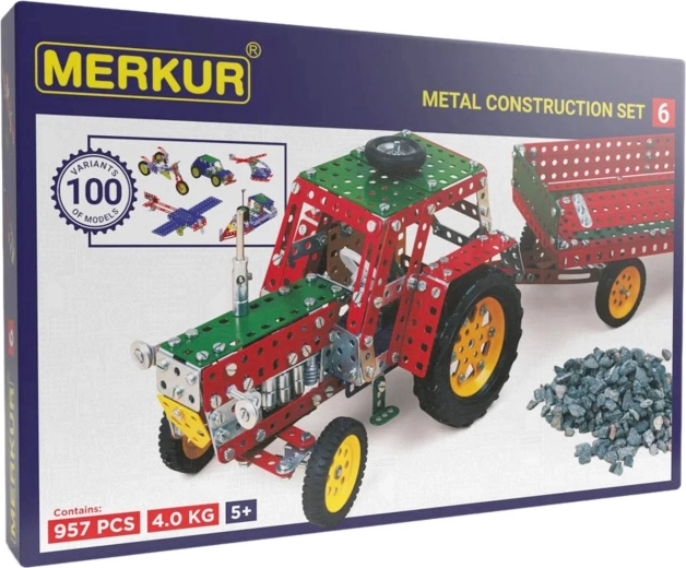 Merkur M6 stort metalbyggesæt med 957 dele