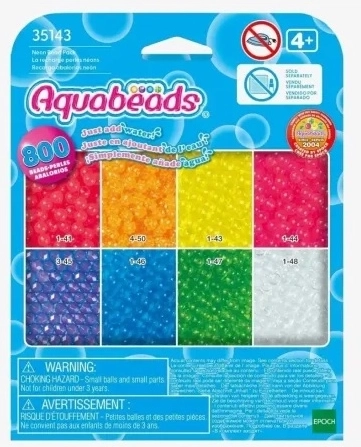 Aquabeads neonfarvede refill-perler
